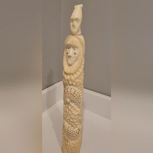 *RARE* Inuit Carving Narwhal Tusk